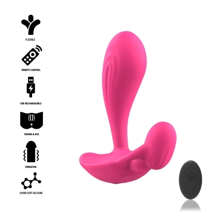 Plug Anal com Vibração Intense Shelly com Comando Rosa,D-234762