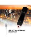 dolce vita - rechargeable vibrator three black 7 speed D-228454