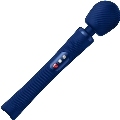fun factory - vim silicone rechargeable vibrating weighted rumble wand midnight blue