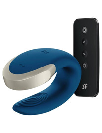 satisfyer - app double love vibrador parejas luxury azul