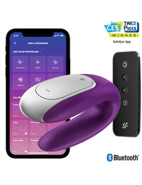 satisfyer - double fun partner vibrador lila