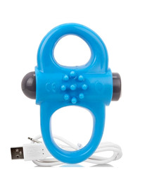 screaming o - anillo vibrador recargable yoga azul