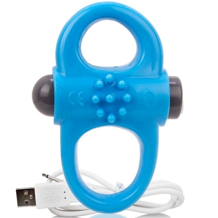 screaming o - rechargeable vibrating ring yoga blue D-212491
