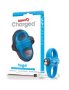 screaming o - rechargeable vibrating ring yoga blue D-212491