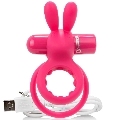 screaming o - rechargeable double ring with rabbit hare pink