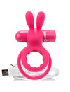 screaming o - rechargeable double ring with rabbit hare pink D-212512