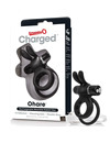screaming o - ring rechargeable double with rabbit hare black D-212513