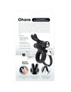 screaming o - ring rechargeable double with rabbit hare black D-212513