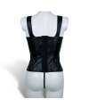 Bodice in Leather with zip Closure and Ties Front 161001