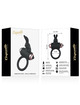 coquette toys - cock ring anillo vibrador negro / gold