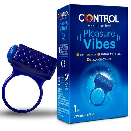 Cockring com Vibração Control Pleasure Vibes