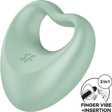 Cockring com Vibração Satisfyer Par Perfeito 3 Verde