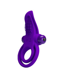 pretty love - anillo vibrador para pene morado