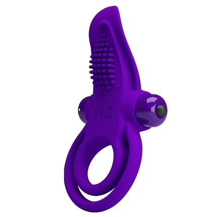 pretty love - anillo vibrador para pene morado