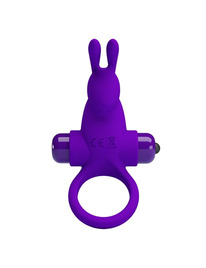 pretty love - anillo vibrador i conejo para pene morado