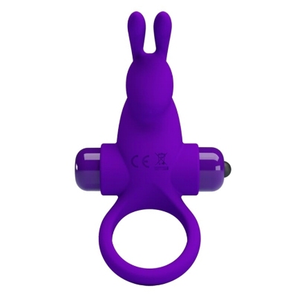 Cockring com Vibração Pretty Love Bunny Roxo