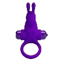 pretty love - anillo vibrador i conejo para pene morado