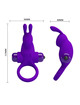 pretty love - anillo vibrador i conejo para pene morado