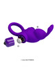 pretty love - anillo vibrador i conejo para pene morado