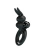 pretty love - anillo vibrador iii conejo para pene negro