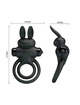 pretty love - anillo vibrador iii conejo para pene negro