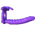 Cockring com Vibração Fantasy Double Rabbit Roxo