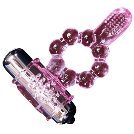 Cockring com Vibração Baile Língua Rosa