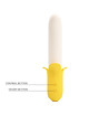 pretty love - banana geek super power 7 vibraciones updown silicona negro