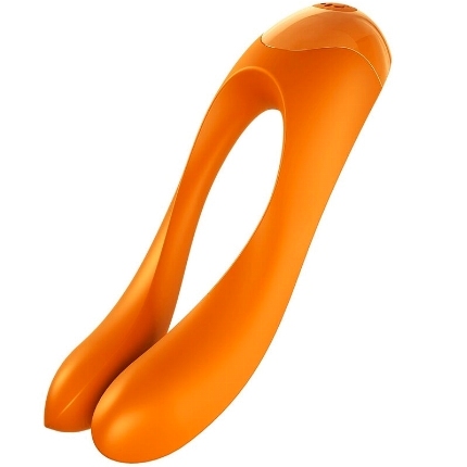 satisfyer - candy cane vibrador dedo naranja