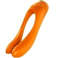 satisfyer - candy cane vibrador dedo naranja