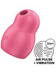 satisfyer - pro to go 1 estimulador y vibrador doble rojo