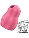 satisfyer - pro to go 1 double air pulse stimulator vibrator red D-232787