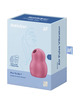 satisfyer - pro to go 1 estimulador y vibrador doble rojo