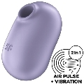 satisfyer - pro to go 2 double air pulse stimulator vibrator violet
