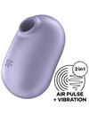 satisfyer - pro to go 2 double air pulse stimulator vibrator violet D-232790