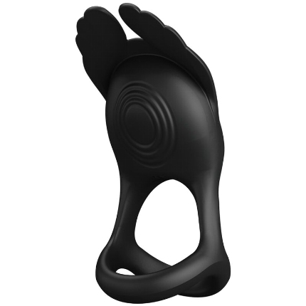 pretty love - anillo vibrador silas 7 vibraciones silicona negro