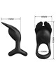 Pretty love - anillo vibrador silas 7 vibraciones silicona negro