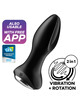 satisfyer - rotator plug 2+ vibrating plug app black D-231883