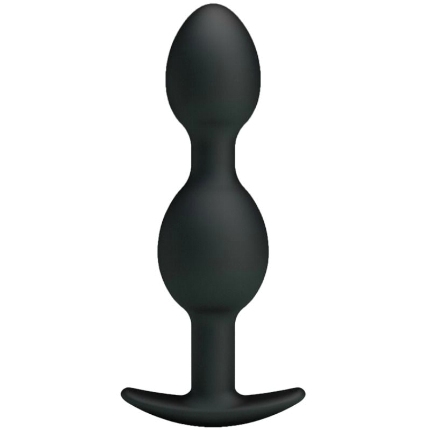 pretty love - bolas anales silicona 12.5 cm negro