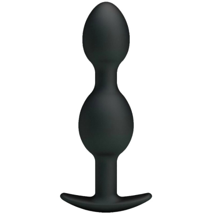 pretty love - silicone anal balls 12.5 cm black D-211807