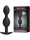 pretty love - silicone anal balls 12.5 cm black D-211807