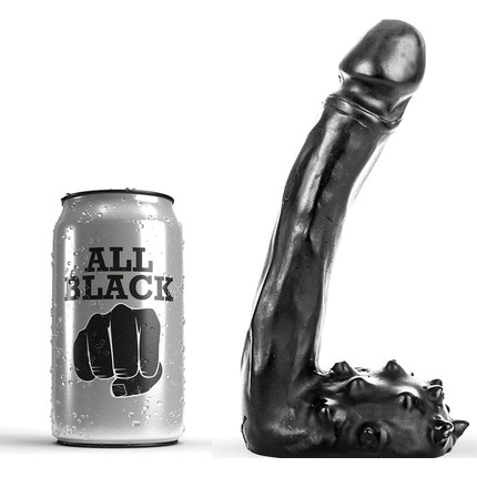 all black - dildo realistico 19 cm