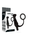 Estimulador da Próstata Addicted Toys Recarregável com Cockring Preto 10 cm,D-223909