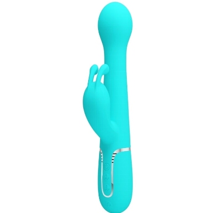 pretty love - dejon rabbit vibrator 3 in 1 multifunction aqua green D-238773