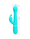 pretty love - dejon rabbit vibrator 3 in 1 multifunction aqua green D-238773