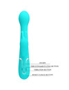 pretty love - dejon rabbit vibrator 3 in 1 multifunction aqua green D-238773