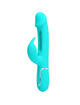 pretty love - kampas rabbit 3 in 1 multifunction vibrator with tongue aqua green D-238780
