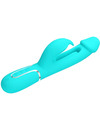 pretty love - kampas rabbit 3 in 1 multifunction vibrator with tongue aqua green D-238780