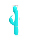 pretty love - kampas rabbit 3 in 1 multifunction vibrator with tongue aqua green D-238780