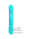 pretty love - kampas rabbit 3 in 1 multifunction vibrator with tongue aqua green D-238780